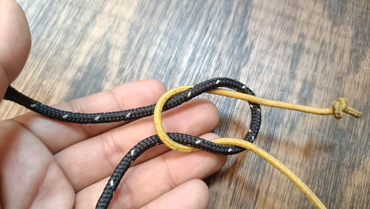 結び目のアップ画像。