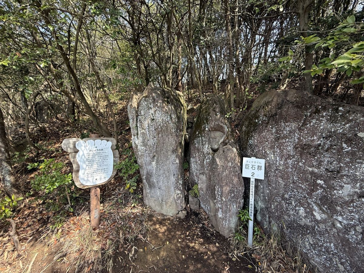 展望台の裏にある古代巨石群