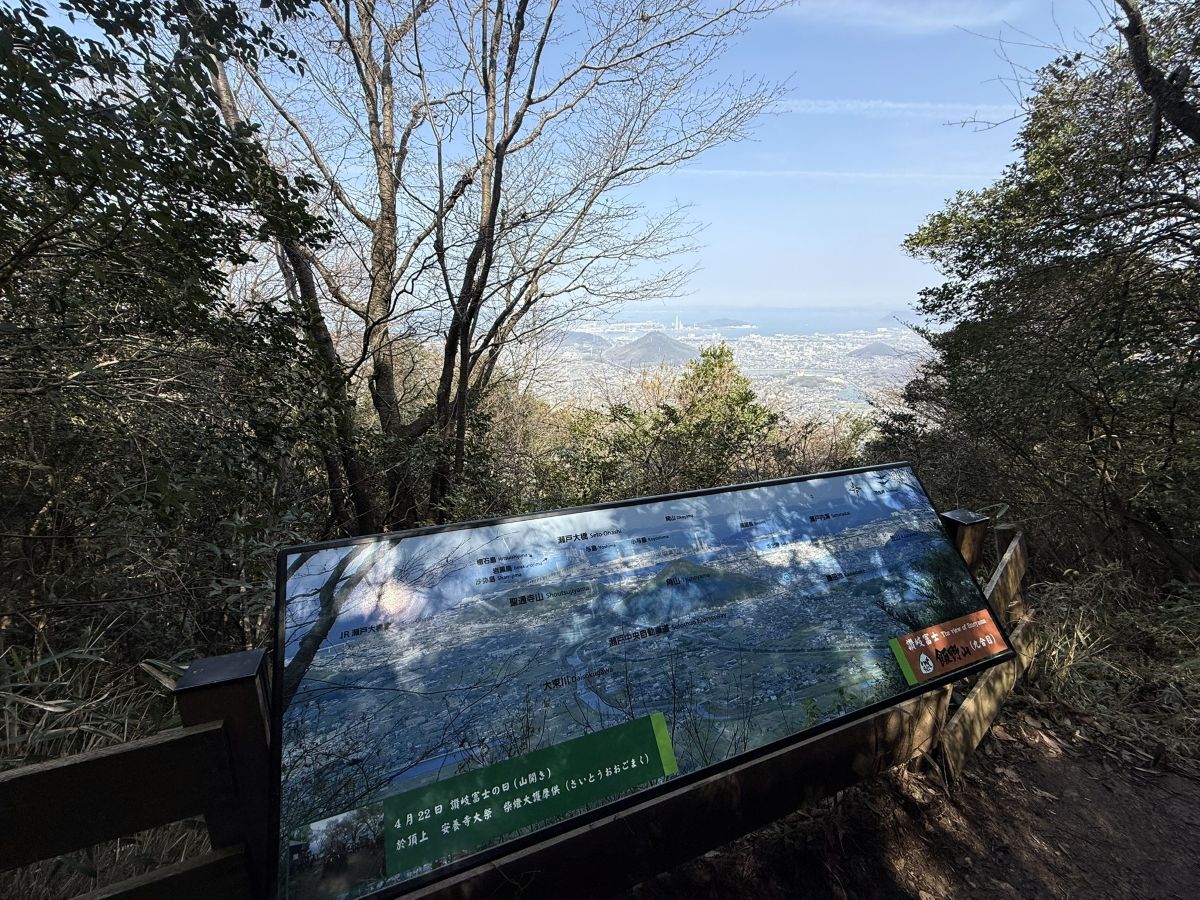 瀬戸大橋や瀬戸内海を望む