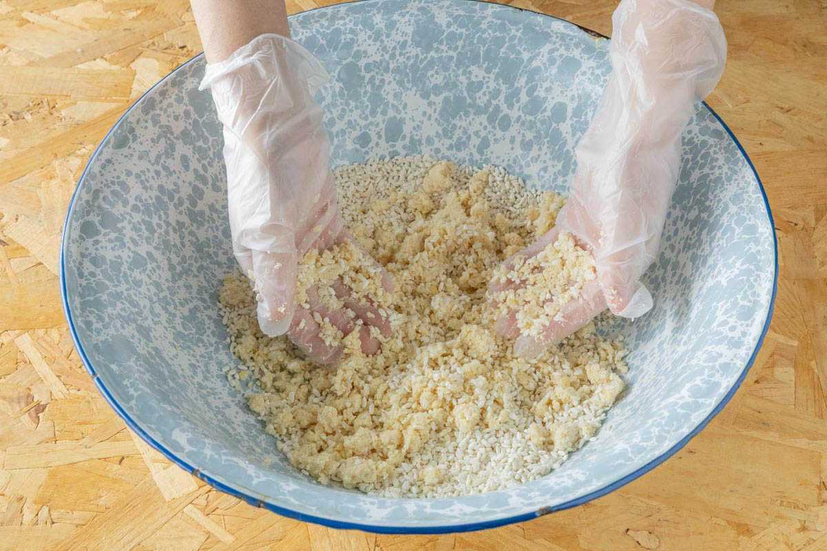 大豆を合わせる