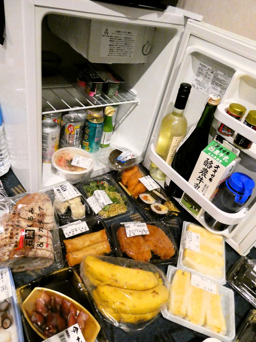 個室にある冷蔵庫