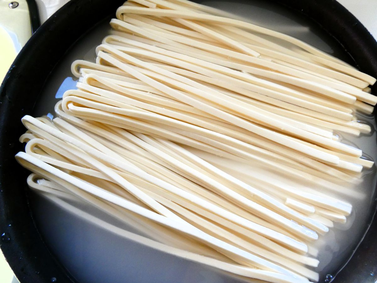 麺を浸水する
