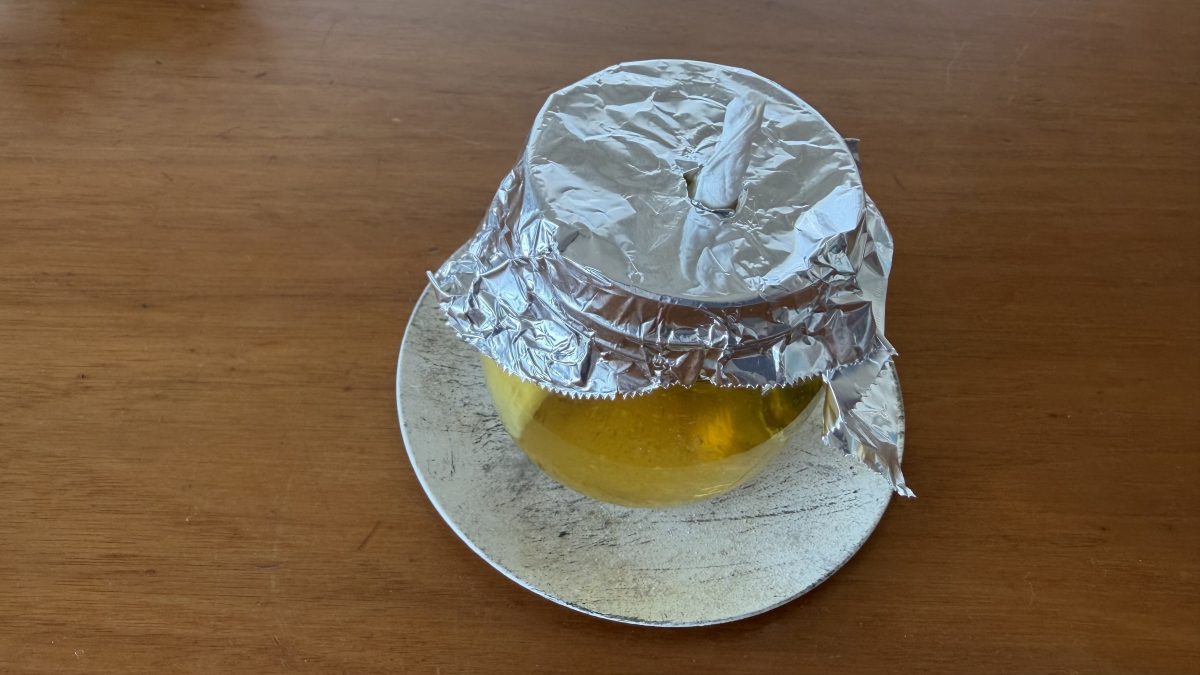 完成した廃油キャンドル