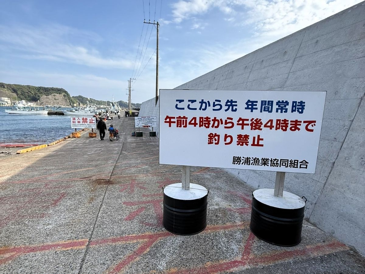 勝浦漁港の看板