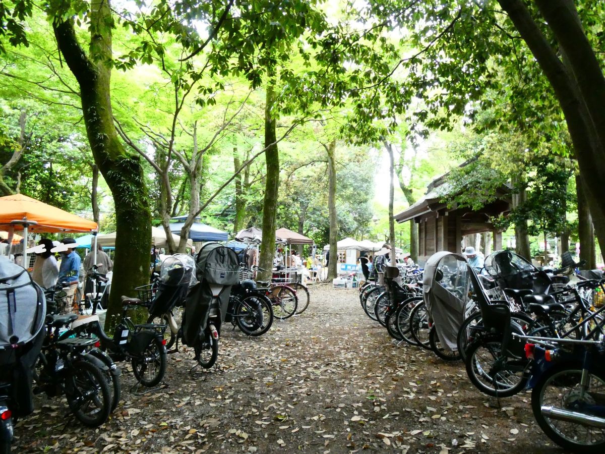 深大寺の駐輪スペース