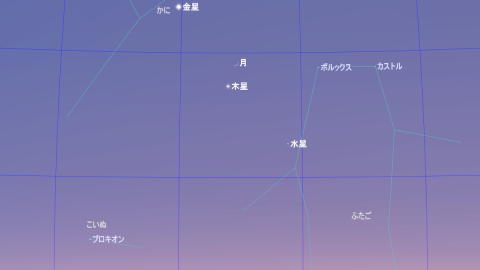 夏至に見られる夕空ショー！ 西の空に集まる金星、木星、水星、細い月を見よう