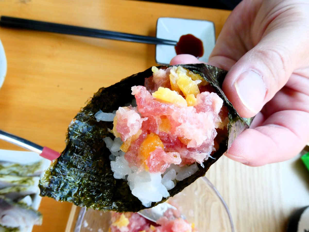 夫が巻いたトロたく