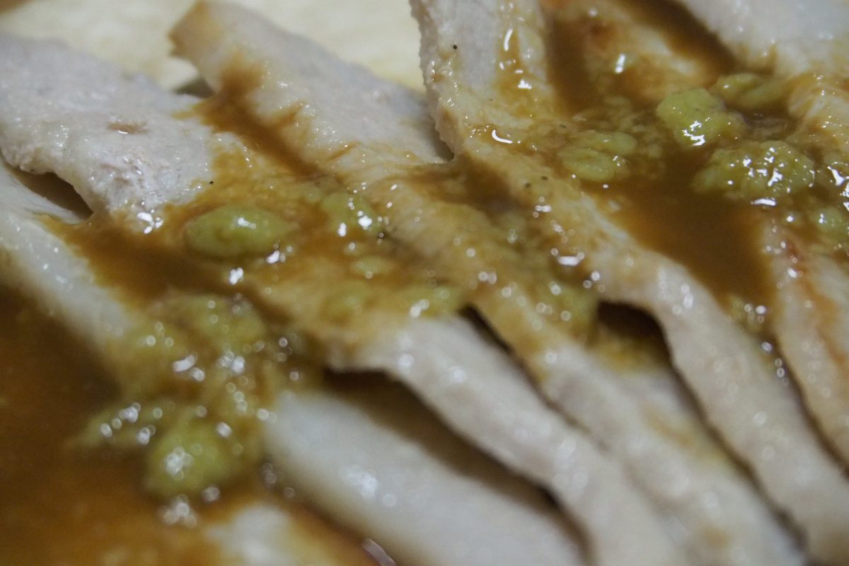 豚トロのわさび醤油