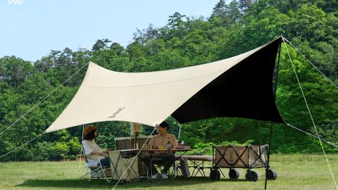 “酷暑仕様”だから夏キャンプも快適！DOD「いつかのタープSUMI」が頼りになる4つのポイント