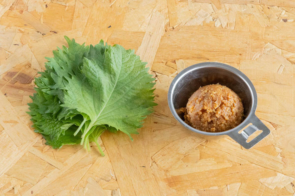 大葉味噌で使用した材料