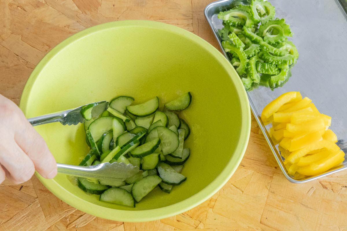 夏野菜をナムルにする