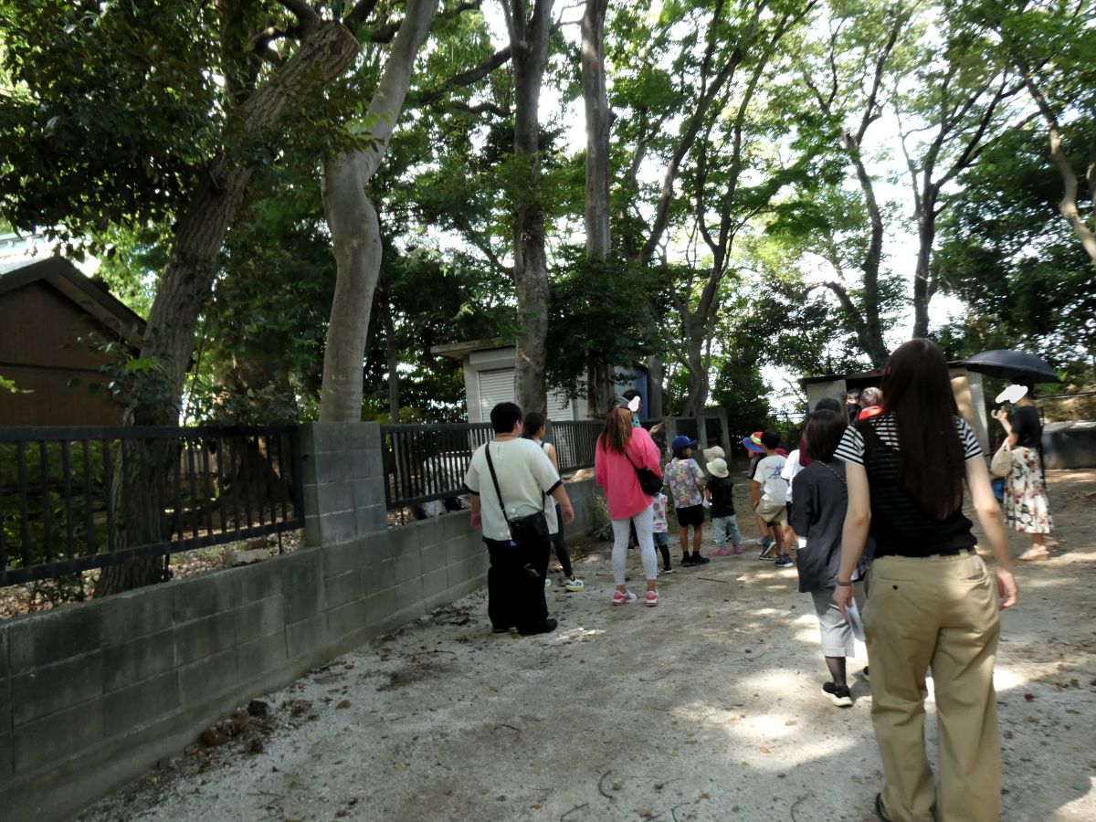 動物園の裏側へ入る
