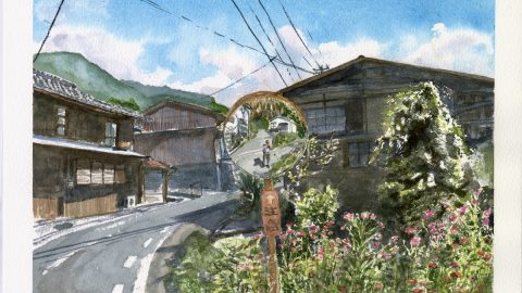 妻籠宿・馬籠宿　東と西の分水嶺を歩く