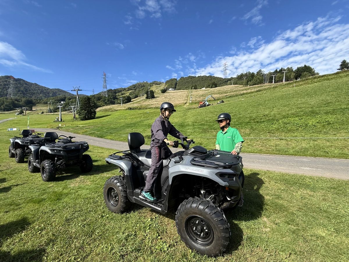 ATVに乗る筆者