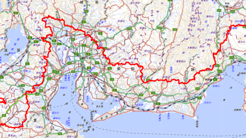 東海自然歩道MAP