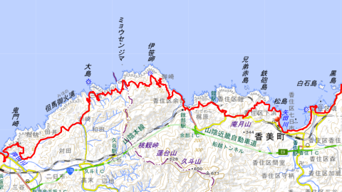 山陰海岸ジオパークトレイルMAP3【兵庫県香美町 柴山駅～新温泉町 山陰海岸ジオパーク館】