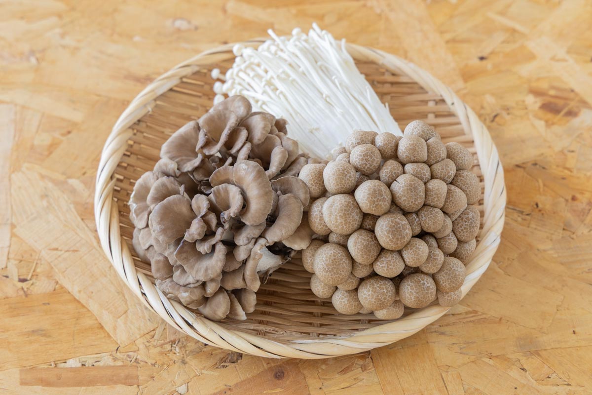 しめじ、舞茸、えのき茸