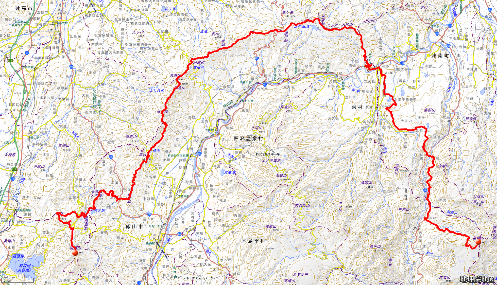 信越トレイルMAP
