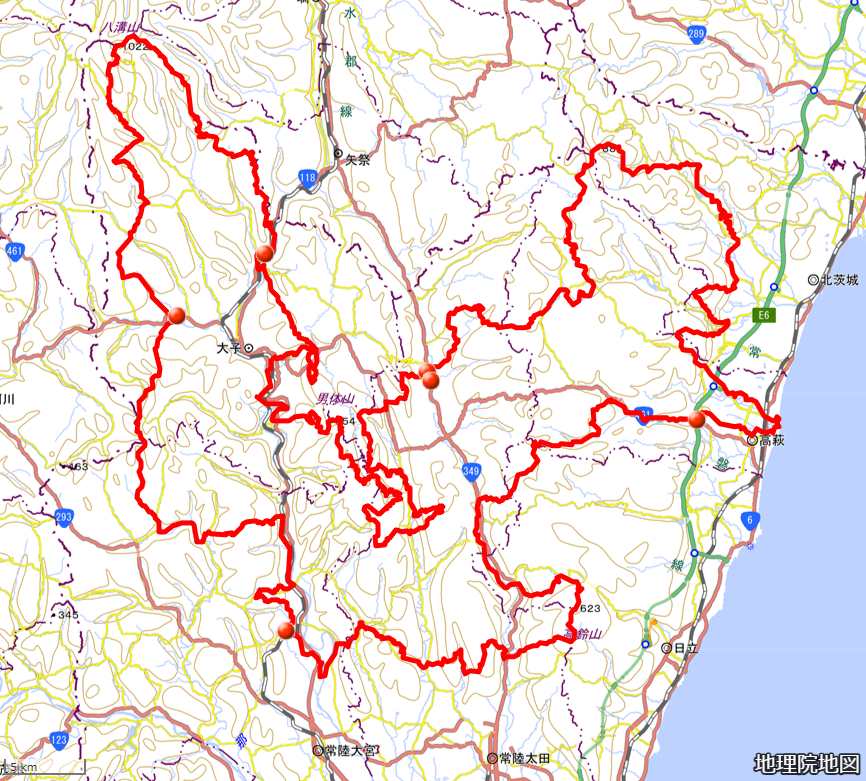 常陸国ロングトレイルMAP