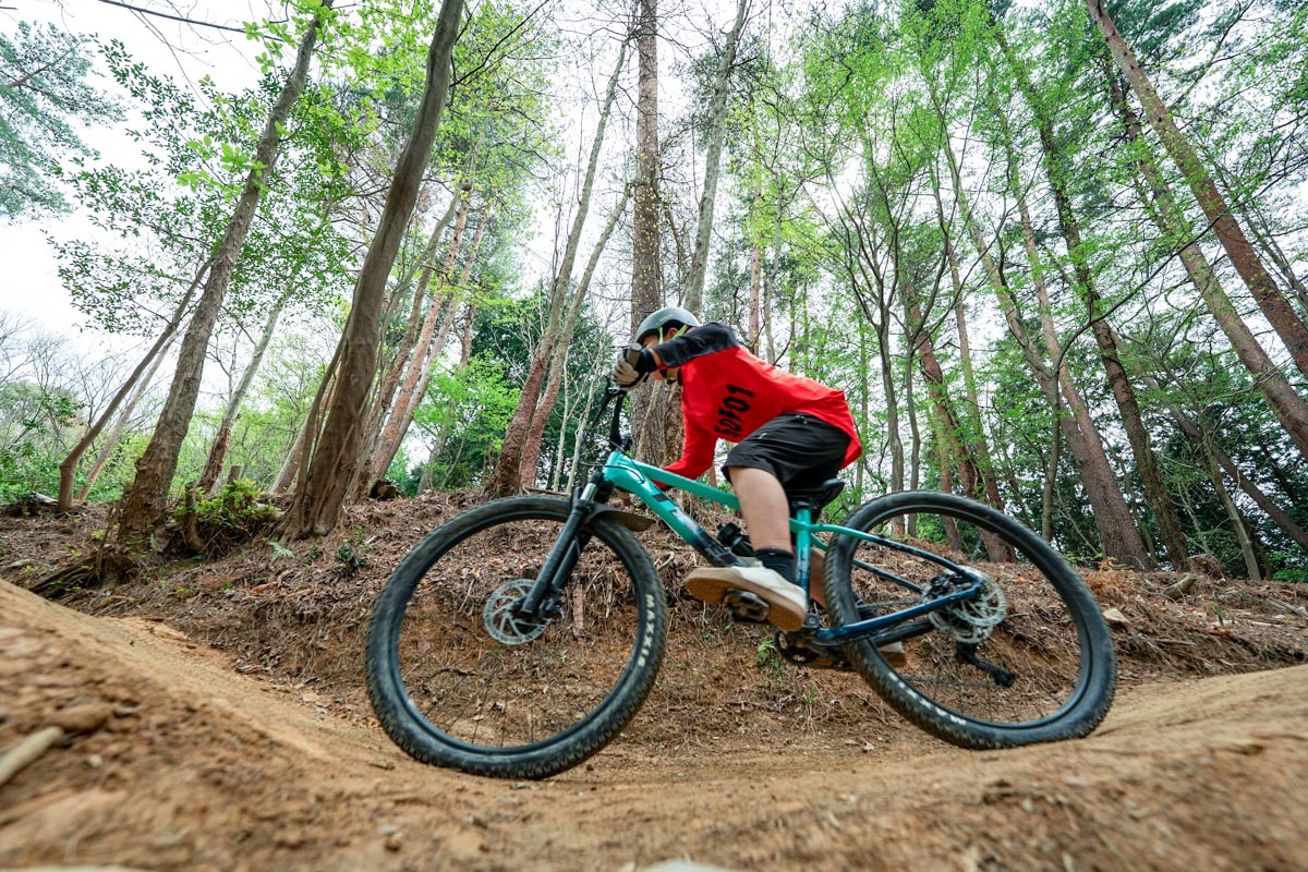 MTBで森を走る